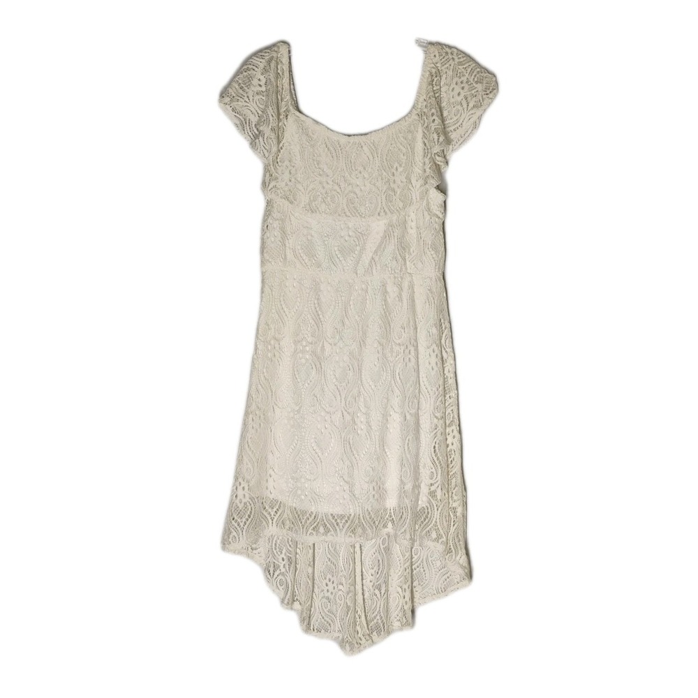 Almost Famous Junior Womens Large Lace‎ Hi Lo Ruffle Dress Country Wedding